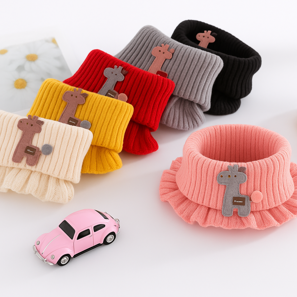 Baby Cozy Ruffle Scarf – Giraffe Edition