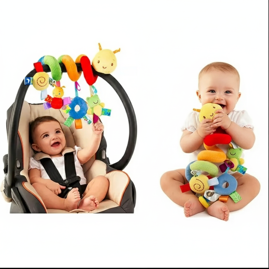 Sensory Spiral Activity Toy for Baby Car Seat & Stroller | Newborn & Toddler