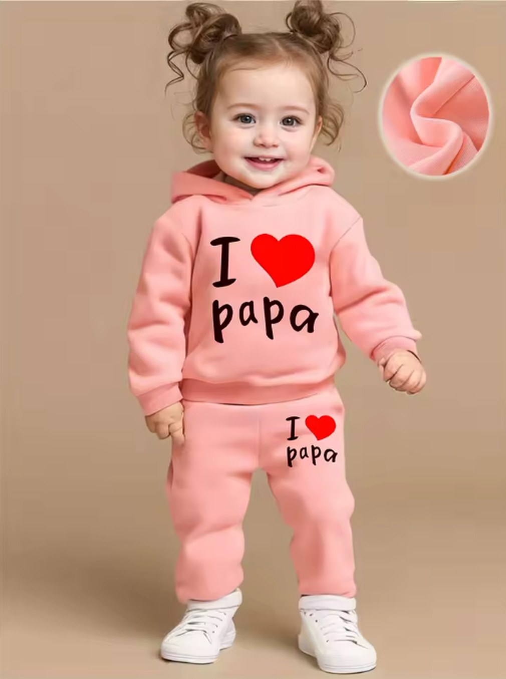 Fleece hoodie and casual jogger set for newborn babies, perfect for outdoor wear.