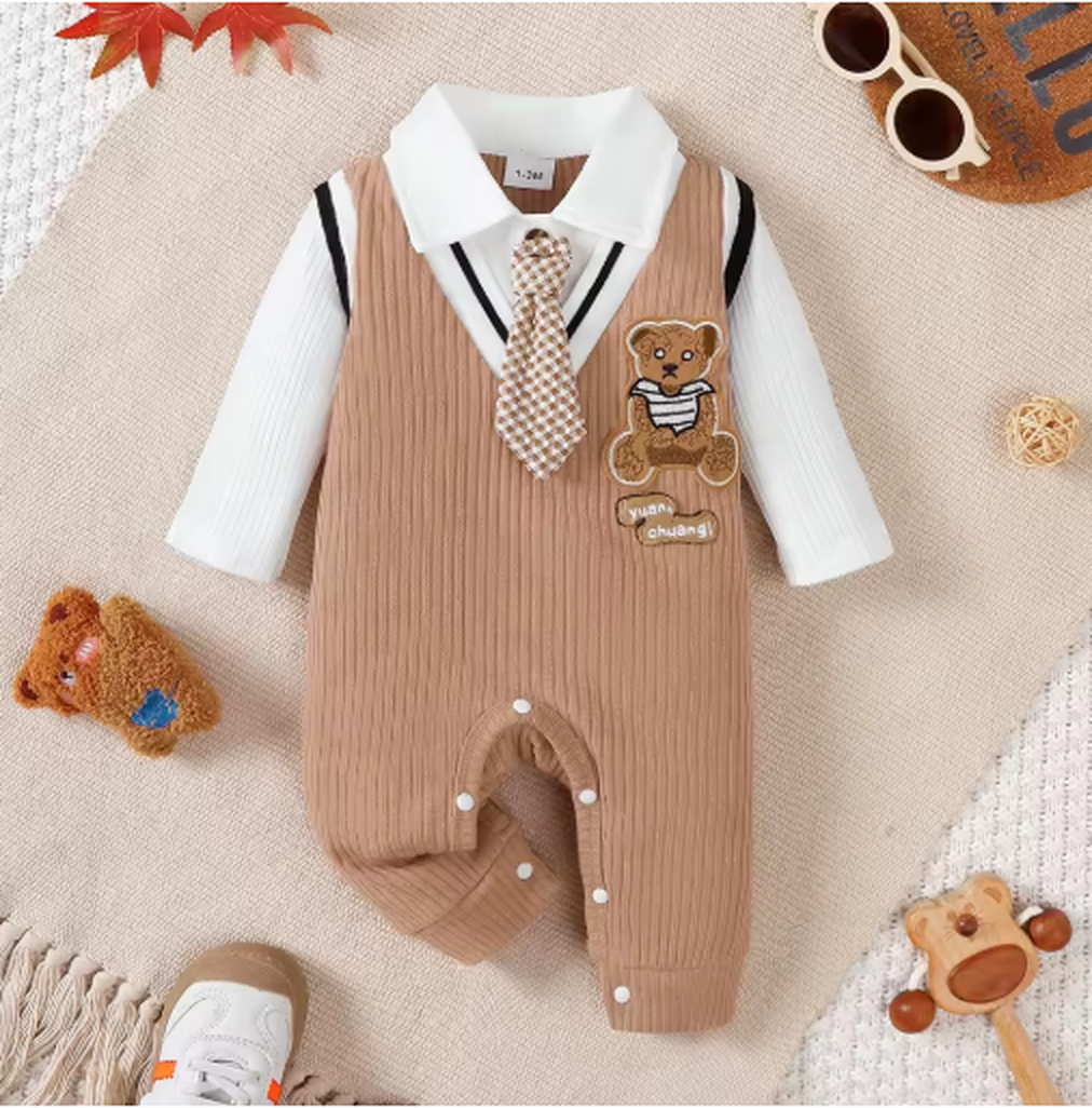 Little Gentleman Baby Romper