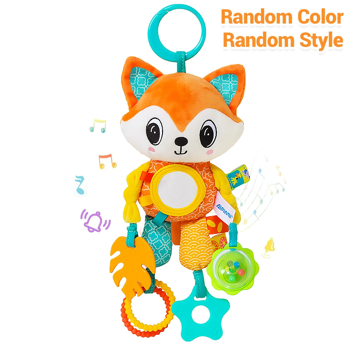 Fox & Elephant Sensory Clip-On Toys