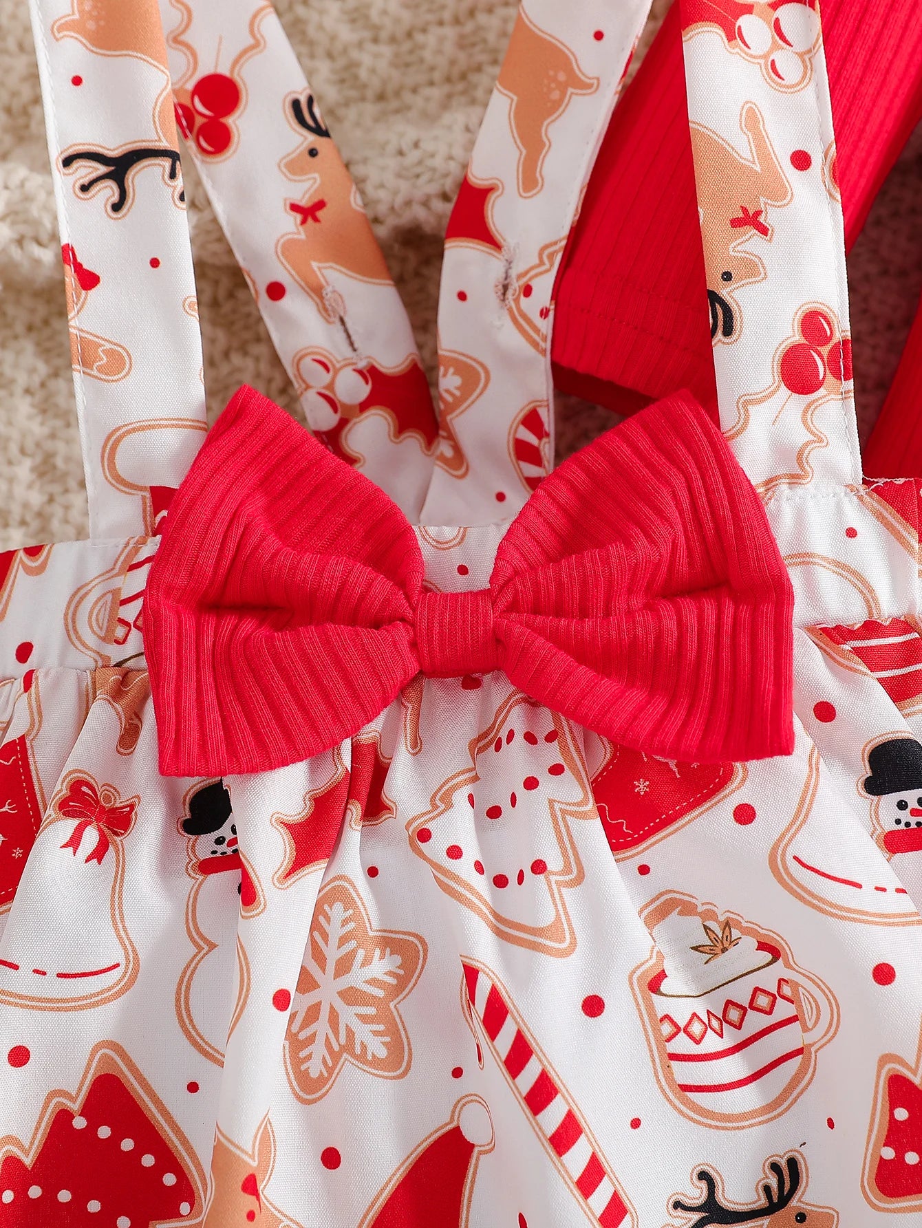 Baby Girl Christmas Outfit Set – My First Christmas Romper, Skirt & Bow