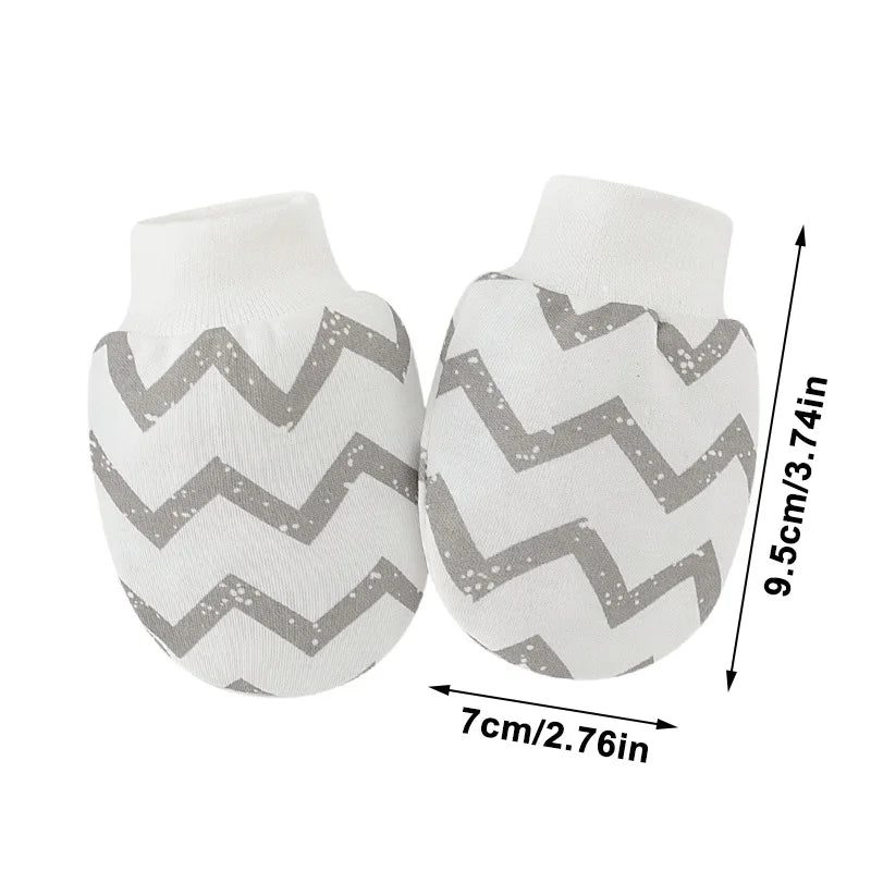 Baby Cotton Mittens – 6-Pack Newborn Unisex Soft Scratch Gloves (0–12 Months)
