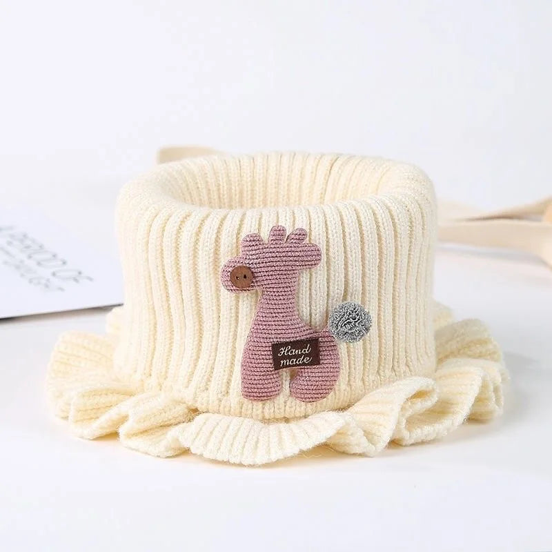 Cozy Ruffle Scarf – Giraffe Edition