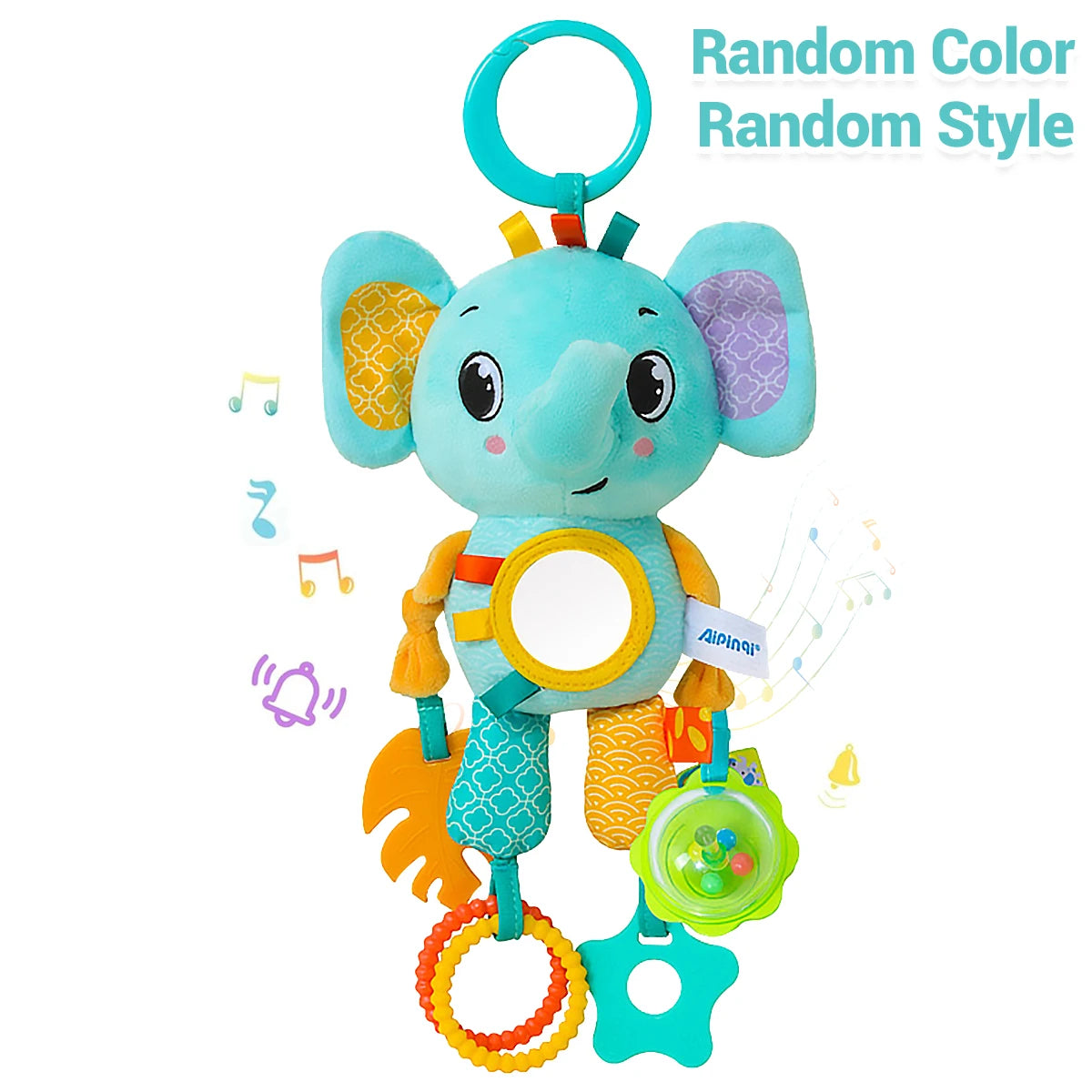 Fox & Elephant Sensory Clip-On Toys